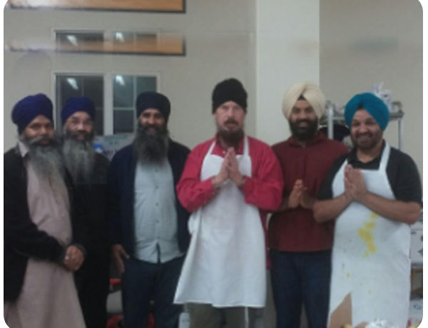 Sharing food with needy Sharing food with needy